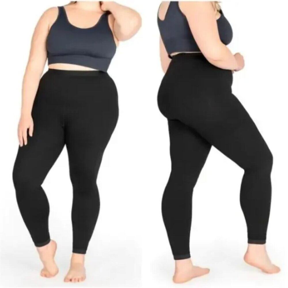 SleepSlimmers Women's Soothing Sleep Leg Shapers Black Size 3XL
